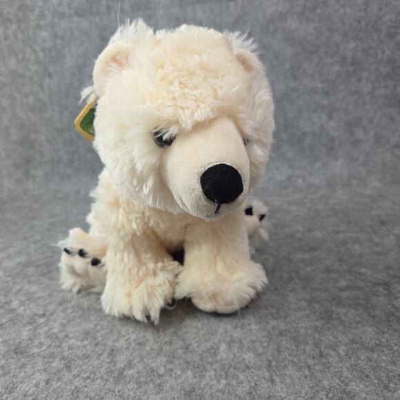 Petting Zoo Polar Bear Plush Ivory 11 In Stuffed Animal Toy Wildlife Collection - Picture 1 of 11